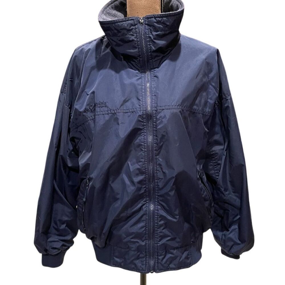 Columbia Women's XL Blue Puffer Winter Jacket Mid-Length Casual